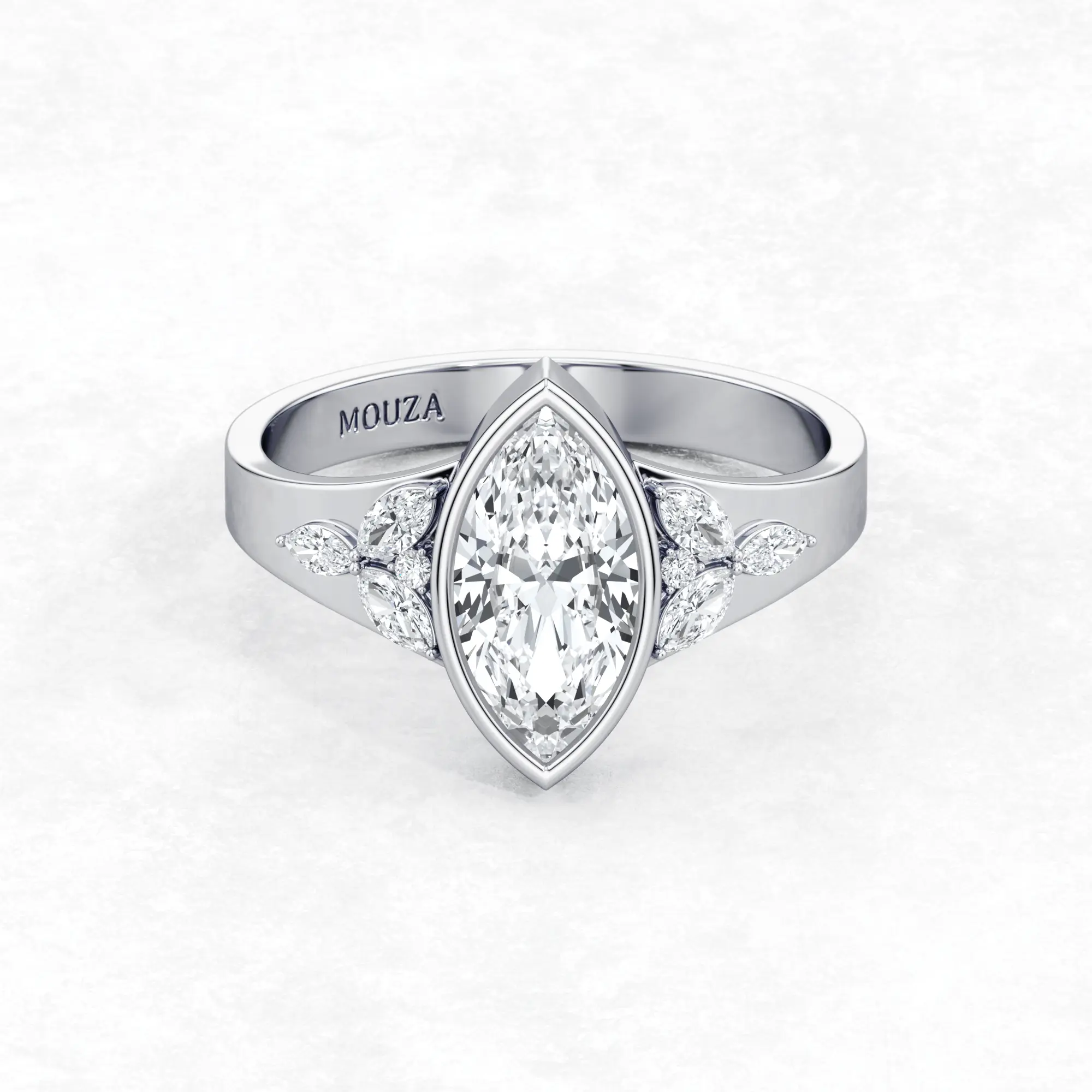 18k White Gold Engagement Rings